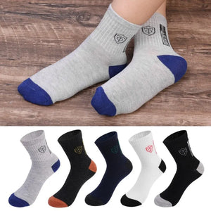 5Pairs Breathable Cotton Sports Stockings Men Bamboo Fiber Autumn and Winter Men Socks Sweat Absorption Deodorant Business Sox SPINGHAR