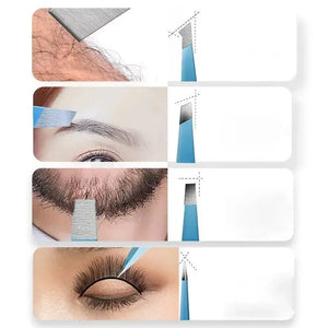 Eyebrow Tweezer Colorful Hair Beauty Fine Hairs Puller Stainless Steel Slanted Eye Brow Clips Removal Makeup Tools - SPINGHAR