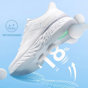 ONEMIX White Running Shoes For Men Outdoor Women Athletic Sneakers Marathon Sport Walking Shoes Travel Trekking Jogging Footwear SPINGHAR