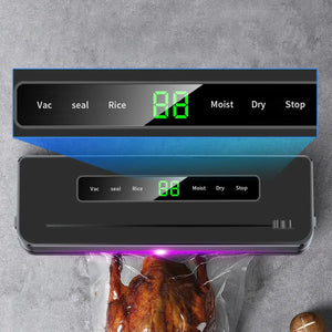 Electric Vacuum Sealer Dry/Wet Food Sealed Packaging Machine Packaging Machine Kitchen Home Food Storage Seal Smart Touch Key - SPINGHAR