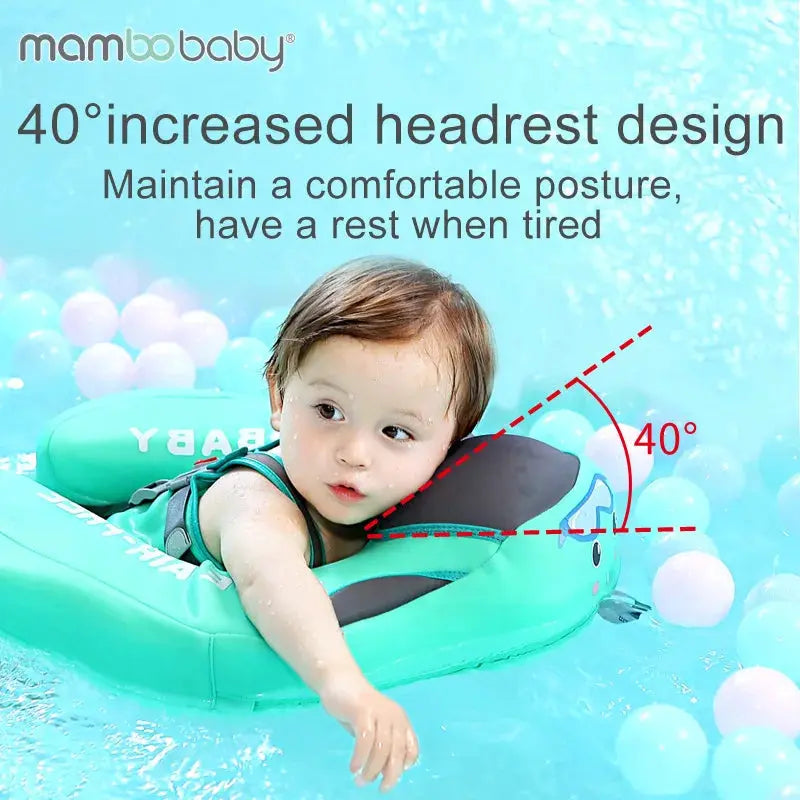 Mambobaby Baby Waist Floating Lying Swimming Ring Pool Toy Swimming Trainer Solid Non-Inflatable Newborn Baby Swim - SPINGHAR