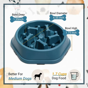 Dog Slow Feeder Bowl Anti-choking Food Bowl for Dogs Slow Eating Dog Feeders Healthy Diet Pet Bowl Feeding Supplies SPINGHAR