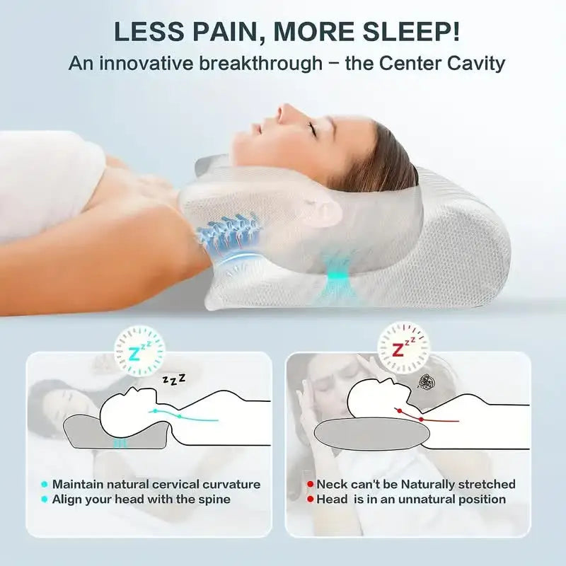 Butterfly Sleep Memory Pillow Slow Rebound Comfortable Copper Ion Sleep Pillow Cervical Orthopedic Neck Healthcare Bed Pillow SPINGHAR