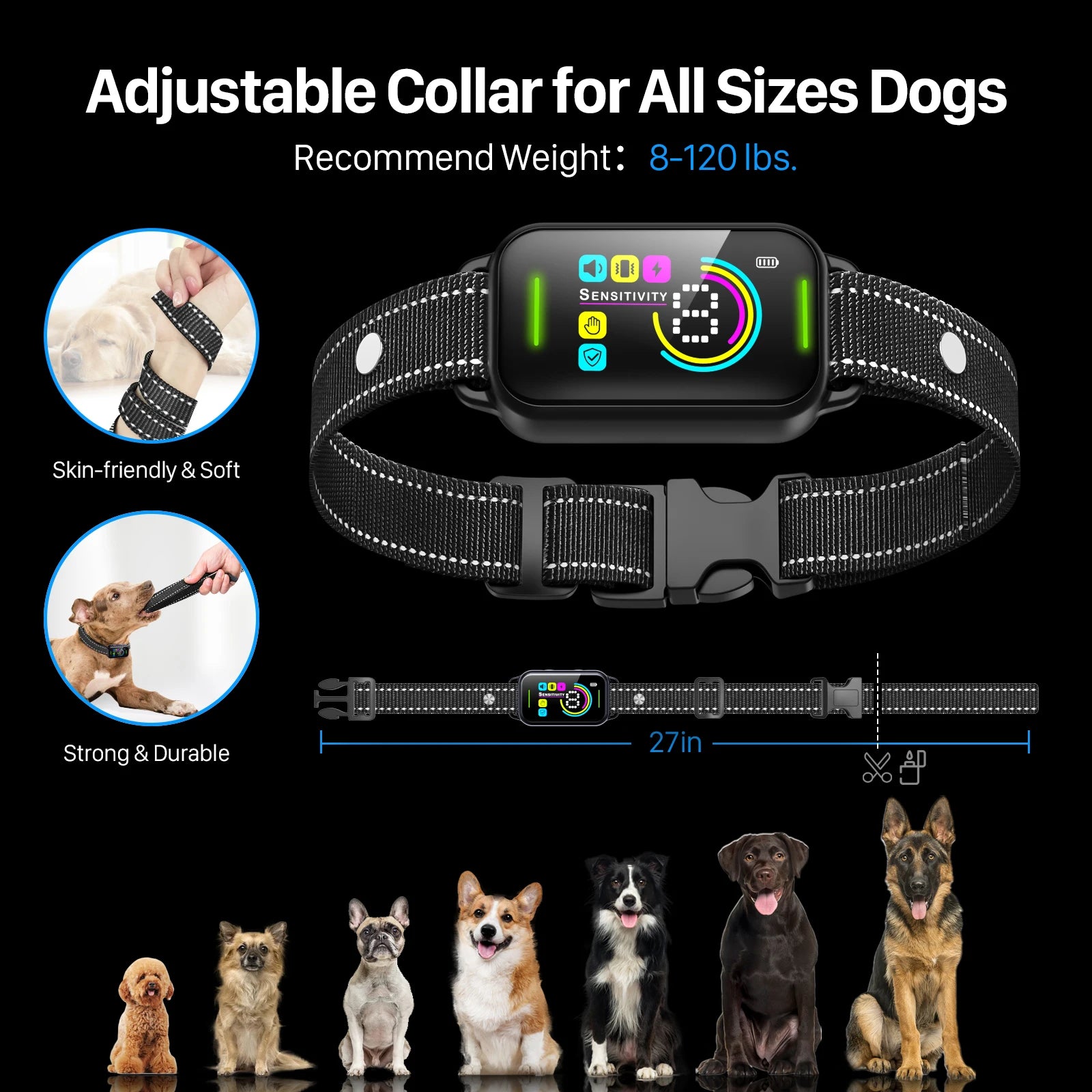 Anti Bark Training Collar For Dog Antiladridos Barking Electric Sheet Stuff Accsesories Pet Stopper Waterproof Vibrator Supplies SPINGHAR