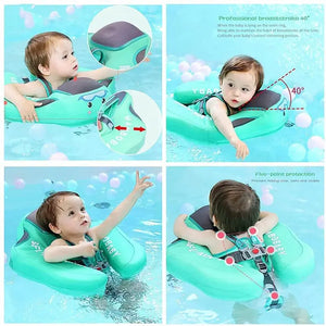 Mambobaby Baby Waist Floating Lying Swimming Ring Pool Toy Swimming Trainer Solid Non-Inflatable Newborn Baby Swim - SPINGHAR