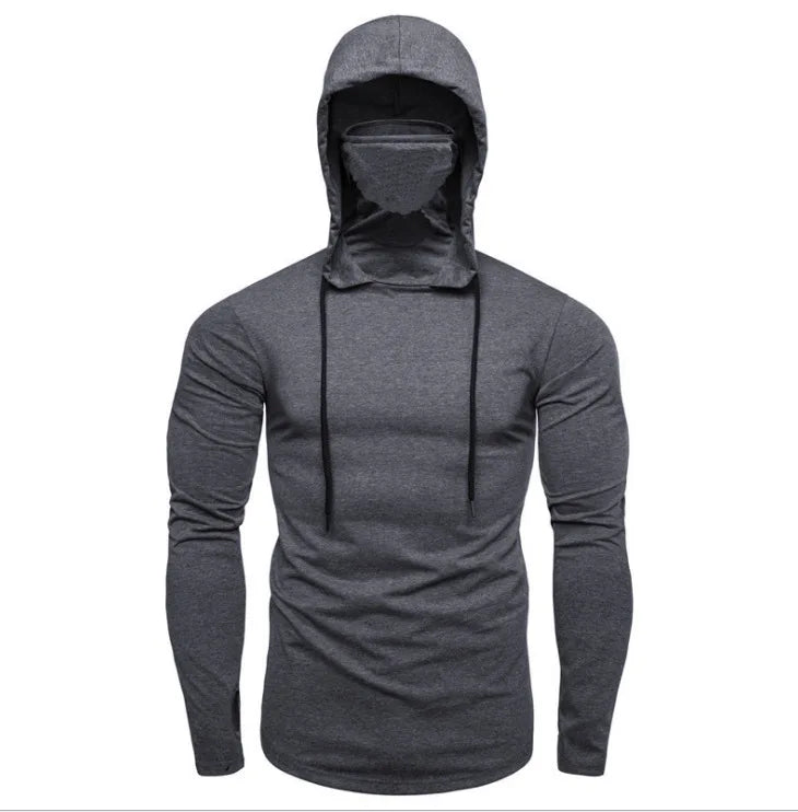 Factory Direct Sales Solid Color Autumn Leisure Fitness Sweatshirt Men's Thin Sweater Hooded Long-sleeved Hoodie SPINGHAR