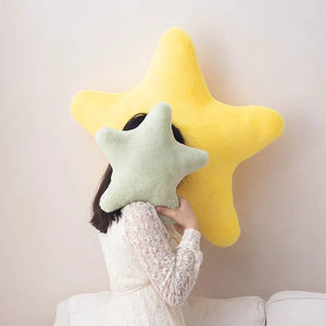 Adorable Fluffy Star Pillow for Sofa and Bed Decoration SPINGHAR