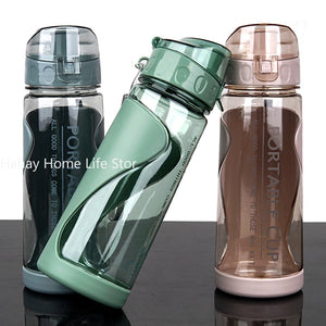 500ml Plastic Water Bottles Bottle BPA Free Outdoor Sports Water Cup Water Mug Student Portable Mug with Handle Drinking Tool SPINGHAR