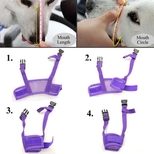 Adjustable Anti Barking Pet Dog Muzzle For Small Large Dogs Mask Muzzles Stop Biting Barking Nylon Straps Pet Dog Accessories SPINGHAR