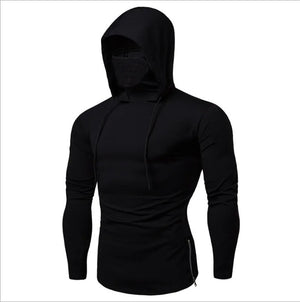 Factory Direct Sales Solid Color Autumn Leisure Fitness Sweatshirt Men's Thin Sweater Hooded Long-sleeved Hoodie SPINGHAR