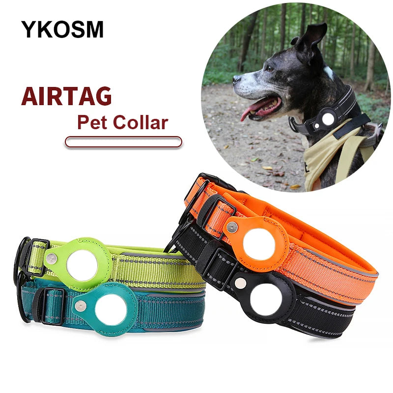 Airtag Collar Cat Dog Adjustable Location Tracker Collar For Apple Airtags Pet Anti-lost Neck Band AirTag Protective Accessories SPINGHAR