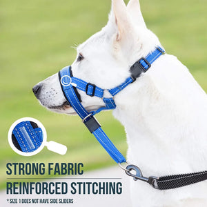 Dog Mouth Muzzles Anti Bark Dog Collar Breathable Dog Training Tool Nylon Muzzle Set With Reflective Strips Summer Pet Leashes SPINGHAR