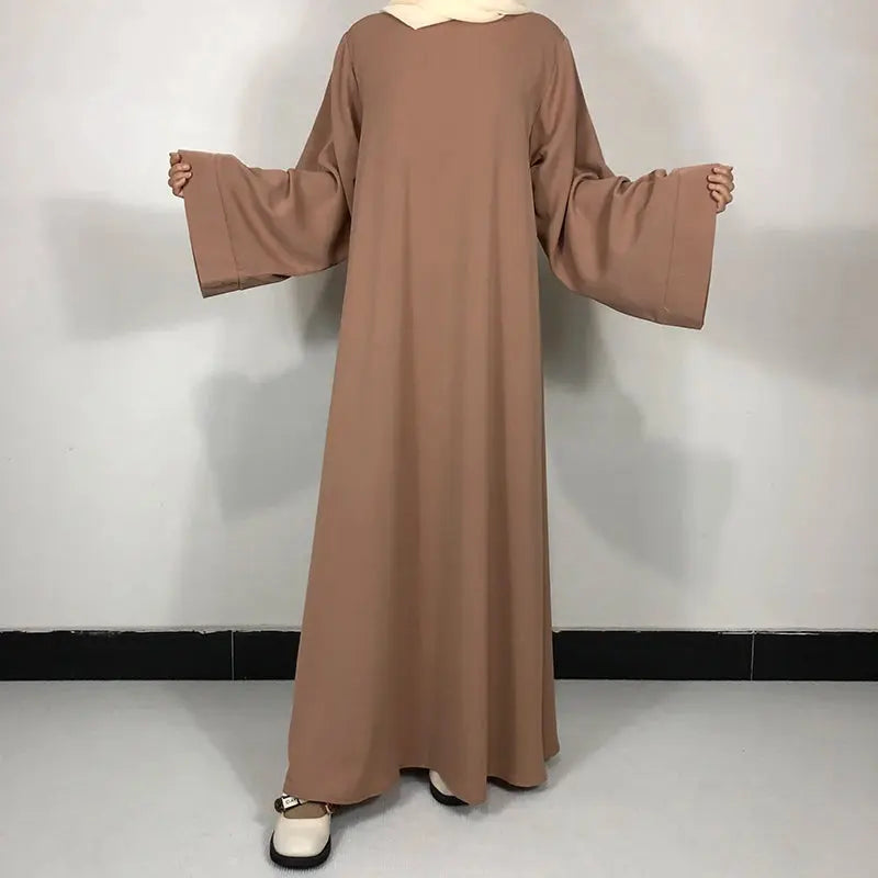 15 Colors Nida Abaya - Basic Plain High-Quality Dress with Free Belt for Eid & Ramadan - SPINGHAR