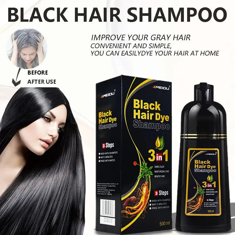 3-in-1 Hair Dye Shampoo for Gray Coverage - SPINGHAR