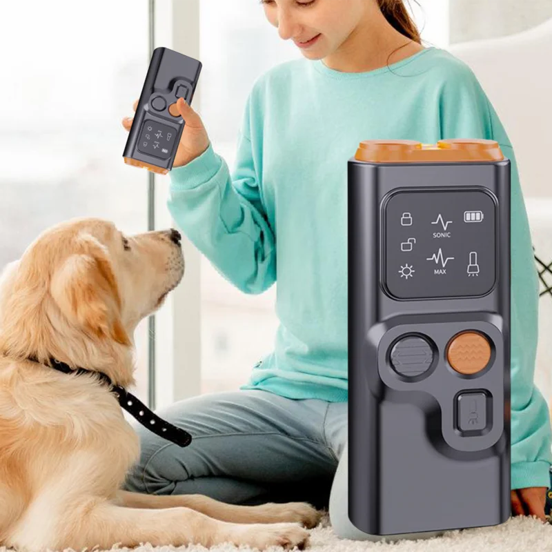 BarkGuard Dog Barking Prevention Device Rechargeable Anti Bark Device With HD Display And LED Flashlight With 3 Mode Adjustment SPINGHAR