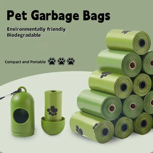 New Pet Biodegradable Trash Bag Dog Poop Bags Bulk Biobase Scented Poo Bag Degradable Cat Waste Bags Dog Poop Dispenser Gifts SPINGHAR