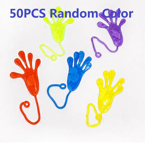 5-50 Pcs Kids Funny Sticky Hands toy Palm Elastic Sticky Squishy Slap Palm Toy kids Novelty Gift Party Favors supplies - SPINGHAR