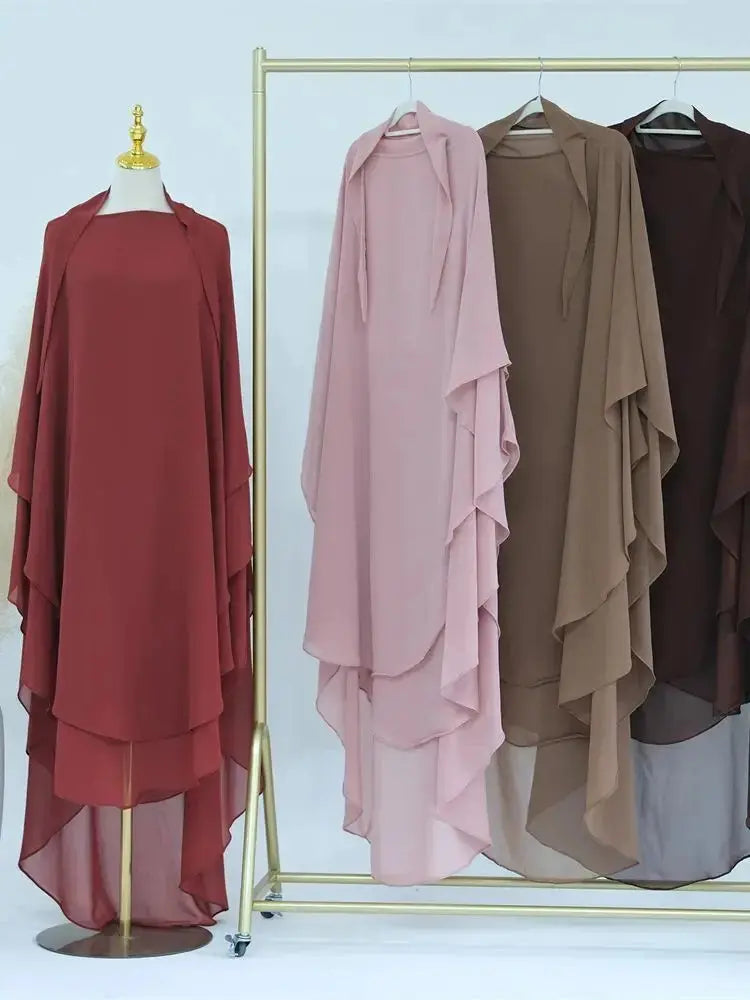 Ramadan Khimar Abaya - Muslim Hijab Dress for Women - SPINGHAR