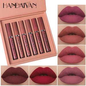 6Pcs Matte Liquid Lipstick Set - Long-Lasting Waterproof Lip Gloss - SPINGHAR