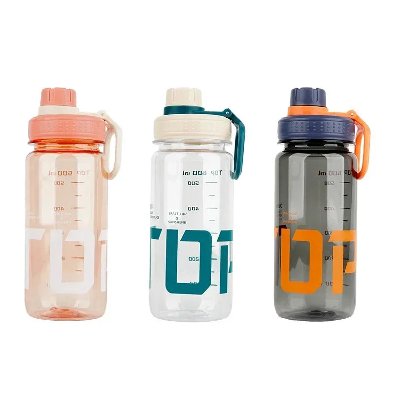 0.8L/1L Large Capacity Water Bottle Gym Fitness Drinking Bottle Outdoor Camping Climbing Hiking Sports Shaker Cup Fashion Kettle SPINGHAR