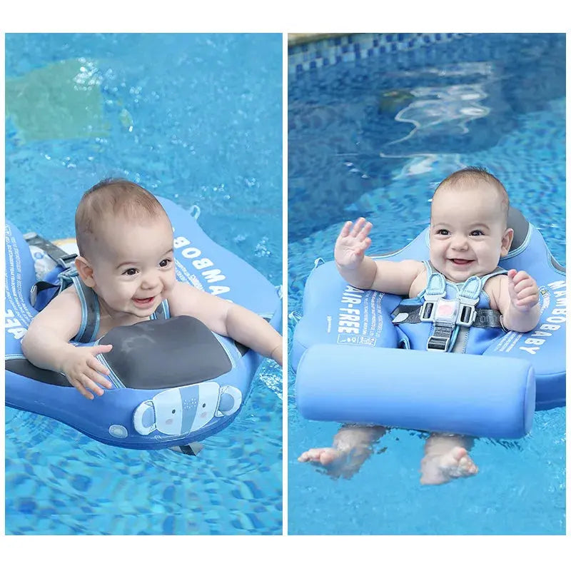 Mambobaby Baby Waist Floating Lying Swimming Ring Pool Toy Swimming Trainer Solid Non-Inflatable Newborn Baby Swim - SPINGHAR