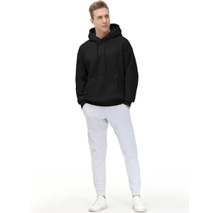 Spring/Fall Men's and women's plain black/grey hooded sweatshirts Street wear Running sweatshirts Casual loose hoodie pullovers SPINGHAR