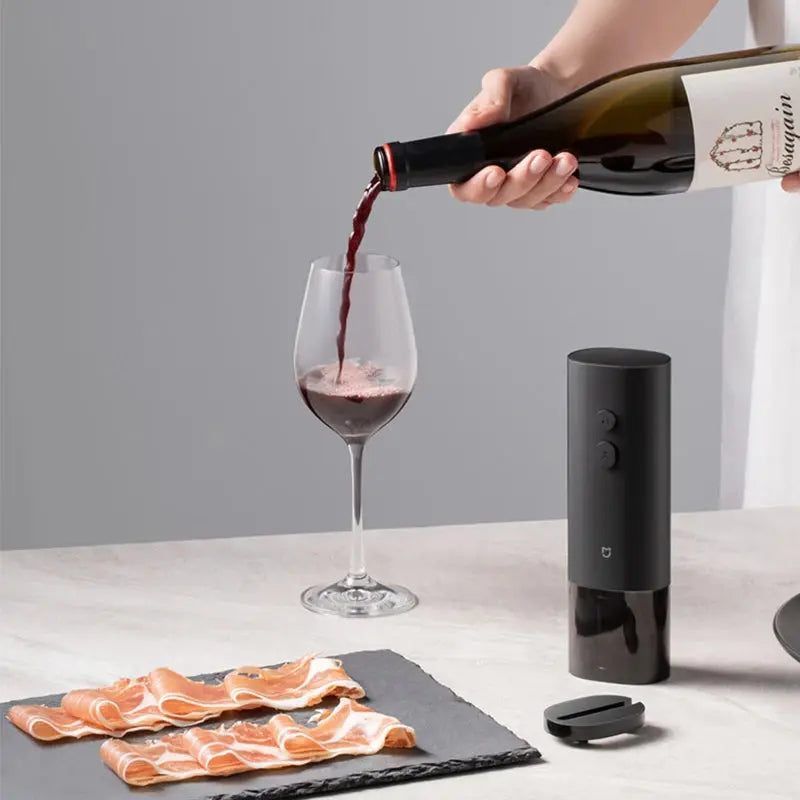 New Xiaomi Mijia Electric Wine Opener Battery Automatic Bottle Cap Opener for Red Wine Beer with Foil Cutter Kitchen Accessories - SPINGHAR