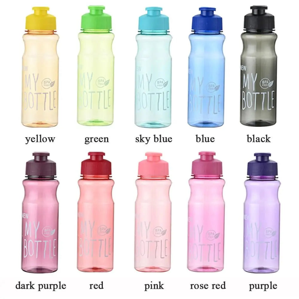 550ML Travel Sport Multi-color Water Bottle Plastic Water Cup Large Capacity SPINGHAR