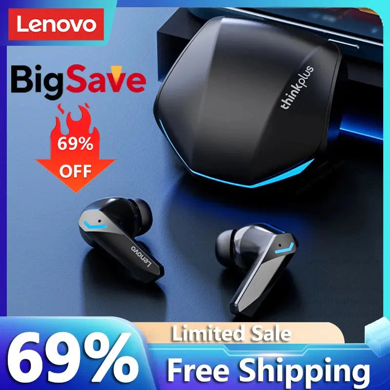 Original Lenovo GM2 Pro 5.3 Earphone Bluetooth Wireless Earbuds Low Latency Headphones HD Call Dual Mode Gaming Headset With Mic - SPINGHAR