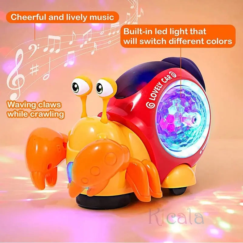 Interactive Crawling Crab Musical Baby Toy - SPINGHAR