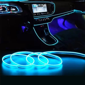 10M/1M/3M/5M Car Interior Led Decorative Lamp Wiring Neon Strip For Auto DIY Flexible Ambient Light USB Party Atmosphere Diode SPINGHAR