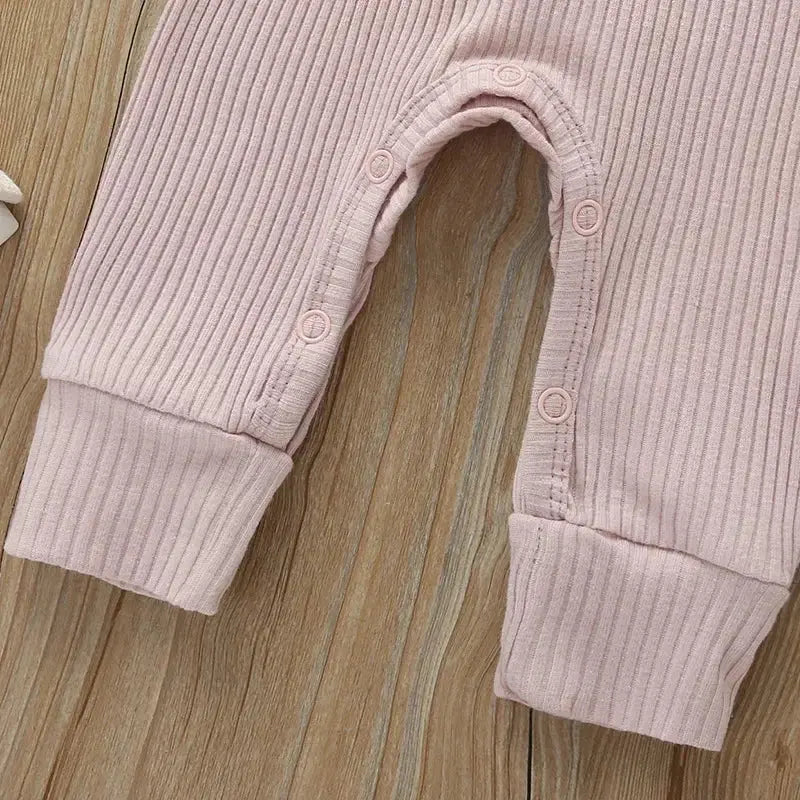 Spring Autumn Newborn Infant Baby Boys Girls Full Sleeve Rib Cotton Romper Playsuit Jumpsuit - SPINGHAR