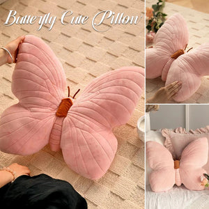 Pink Butterfly Throw Pillow Cushion SPINGHAR