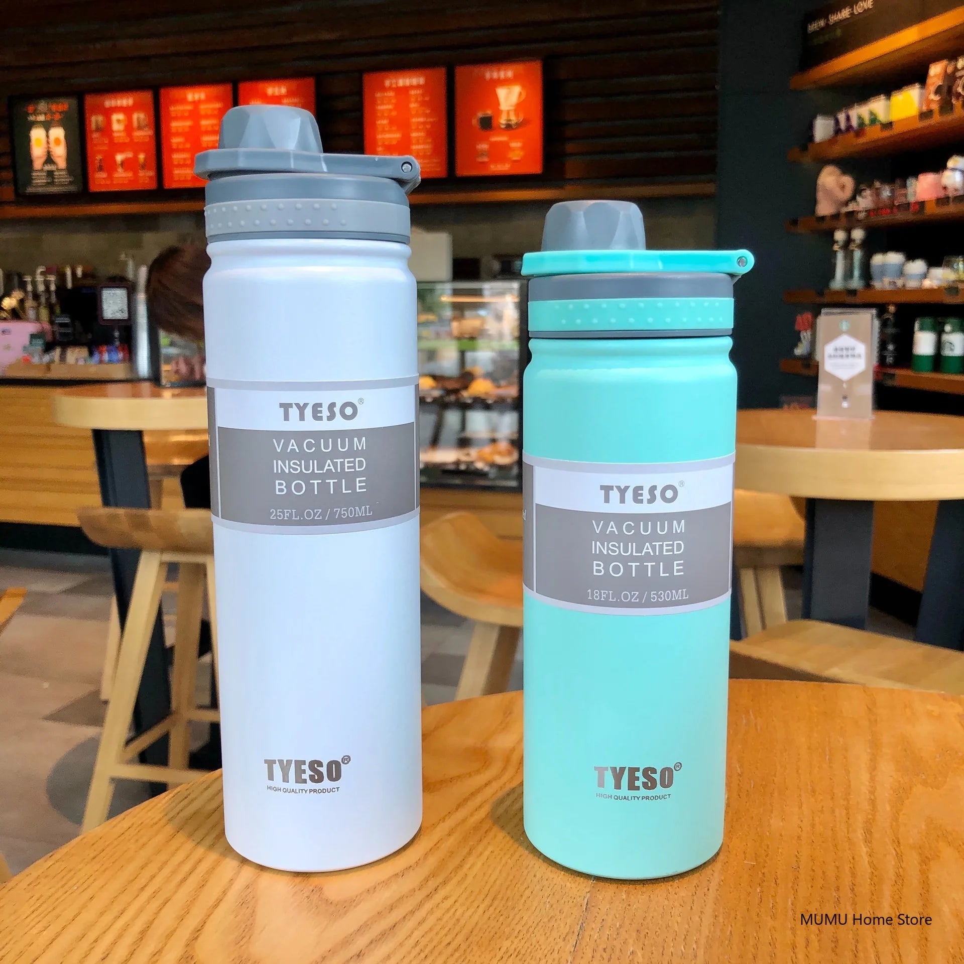 Tyeso 530/750ML Thermos Bottle Stainless Steel Vacuum Flask Travel Cup Insulated Water Bottle Sport Thermal Mug Hot & Cold Mug SPINGHAR