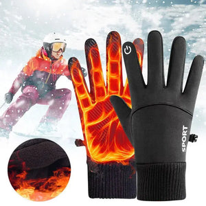 Winter Warm Full-Finger Gloves: Waterproof Windproof Fleece for Cycling, Running, and Outdoor Sports SPINGHAR