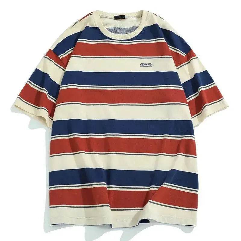 Summer Couples' Loose Striped T-Shirts for Men & Women - SPINGHAR