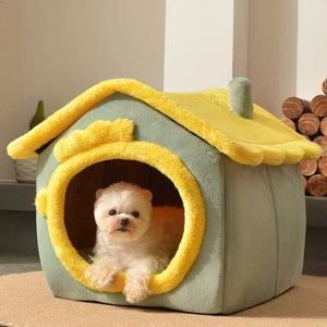 "Foldable Dog House & Cat Bed – Cozy Winter Nest for Small Pets" SPINGHAR