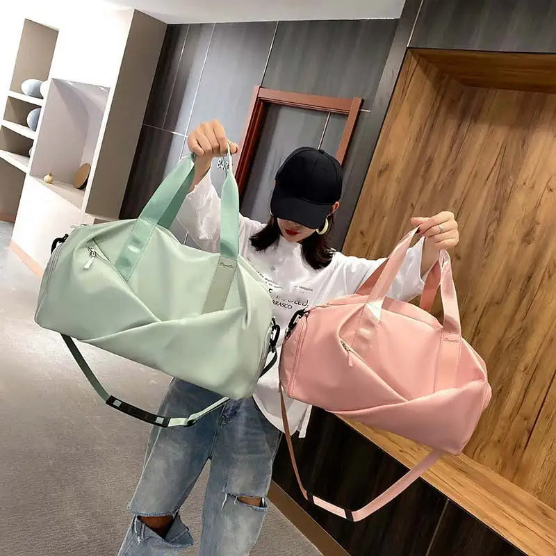 Women Sports Gym Bag Travel Dry Wet Bag Handbags Multifunction Swimming Tote Shoulder Weekend Fitness Duffle Yoga Shoes Daypack SPINGHAR