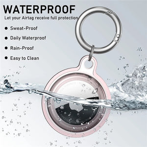 Waterproof Anti-lost Keychain Holder Soft Case for Apple Airtag Air Tag Dog Cat Pet Collar Anti-scratch Keys Tracker Protective SPINGHAR