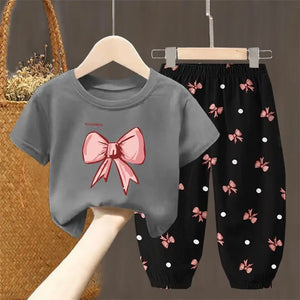 Summer Sets Children's Clothing Girls Kids Toddler Clothes Cute Fashion T-shirt Top Pants 2PCS Baby Girl Clothes SPINGHAR