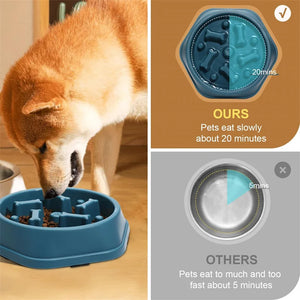 Dog Slow Feeder Bowl Anti-choking Food Bowl for Dogs Slow Eating Dog Feeders Healthy Diet Pet Bowl Feeding Supplies SPINGHAR