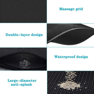 Honeycomb Waterproof Cat Litter Mat - Non-Slip, Soft EVA, Double Layer SPINGHAR