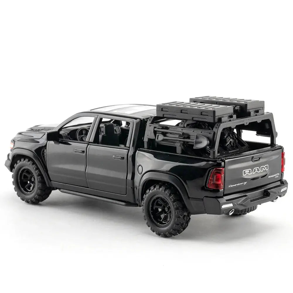 1:32 DODGE Mammoth 1000 TRX Alloy Pickup Car Model Diecast Metal Off-road Vehicle Model Sound and Light Simulation Kids Toy Gift - SPINGHAR