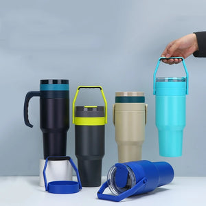 40oz 304 Stainless Steel Insulated Water Bottle Thermal Coffee Car Cup Cold Hot Mugs Vacuum Flask With Handle Straw For Sport SPINGHAR