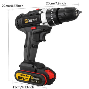 21V Cordless Impact Drill - Mini Screwdriver & Hammer Drill - SPINGHAR