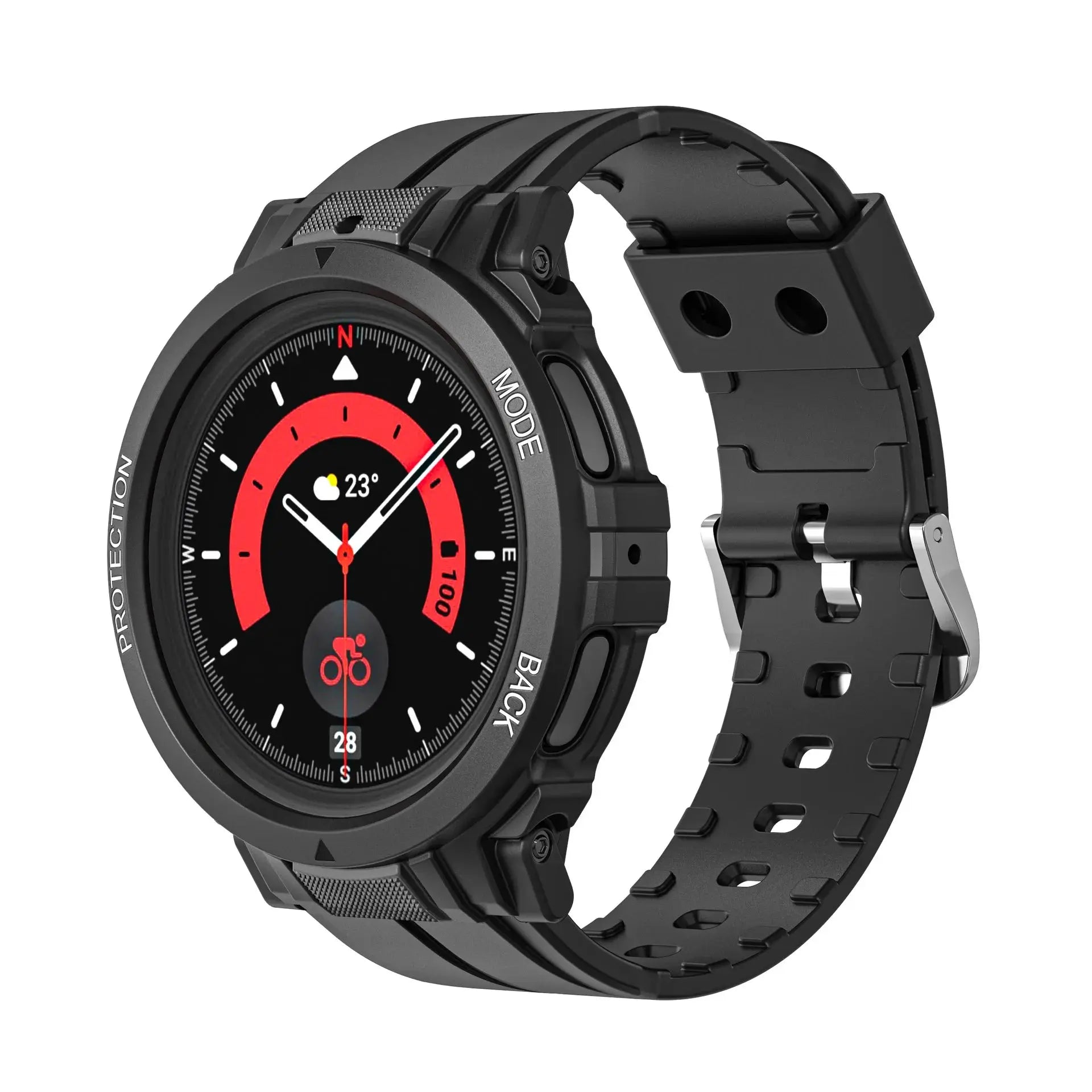 Compliant With Samsung Galaxy Watch5 Pro Watch Solid Color Transparent TPU Integrated Strap Watch 4/5 Strap Watch Strap - SPINGHAR