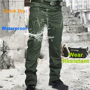 Men's City Cargo Pants | Multi-Pocket Waterproof and Wear-Resistant Casual Training Trousers | Quick-Dry Overalls - SPINGHAR