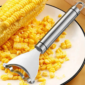 Stainless Steel Corn Peeler Serrated Corn Stripper Peelers Cob Shaver Planer Thresher Cutter Kitchen Fruit Vegetable Gadget Tool - SPINGHAR