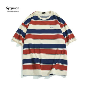 Summer Couples' Loose Striped T-Shirts for Men & Women - SPINGHAR