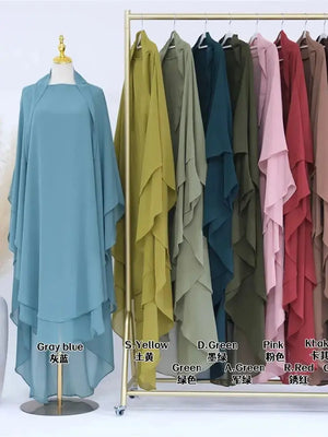 Ramadan Khimar Abaya - Muslim Hijab Dress for Women - SPINGHAR